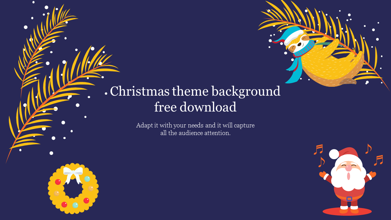 Happy christmas powerpoint template design